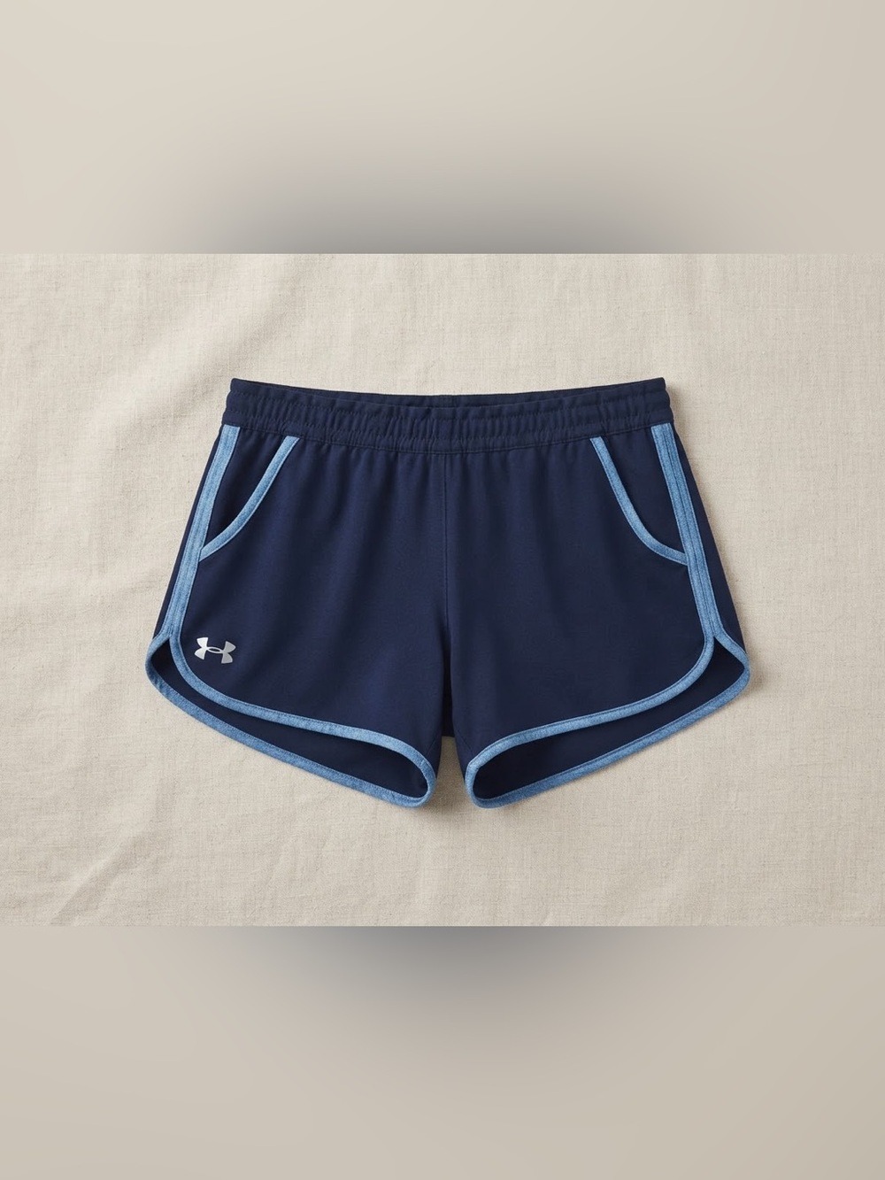 Under Armour Navy Shorts with Light Blue Trim